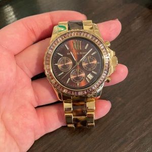 Michael Kors Gold Tortoise watch